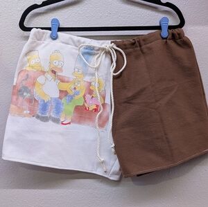 Unisex Simpsons Shorts - Handmade & one of a kind!